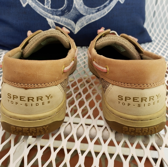 Like New Elastic Sperry Top-Siders Pink & Green 7M - Picture 5 of 8